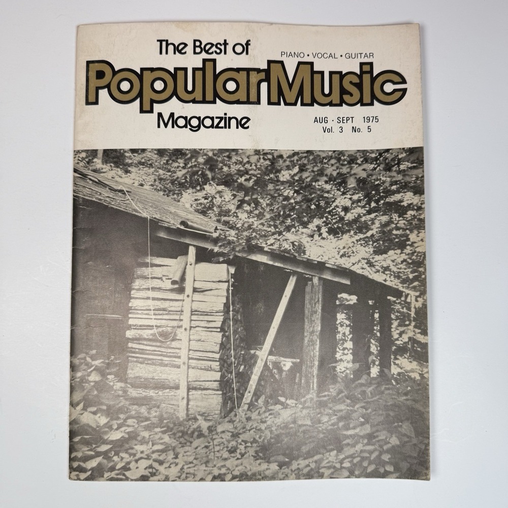 The Best Of Popular Music Magazine Aug Sept 1975 Vol 3 #5 Piano Vocal Guitar Vtg